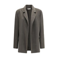 The Row Gray Cashmere Full-Length Jacket