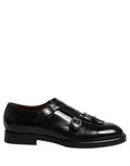 Dolce & Gabbana Black Leather Monk Strap Formal Dress Shoes