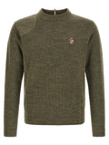 Moncler Grenoble Bicolor Virgin Wool Cardigan