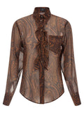 Etro Brown Silk Blouse