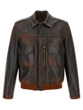 Golden Goose Brown Cowhide Leather Jacket