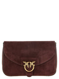 PINKO Bordeaux Calfskin Crossbody Bag