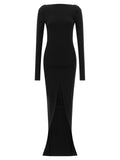 Rick Owens Black Viscose Long Dress
