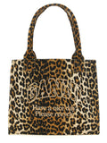 Ganni Brown Recycled Cotton Tote Bag