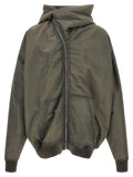 Rick Owens Gray Nylon Shell Jacket