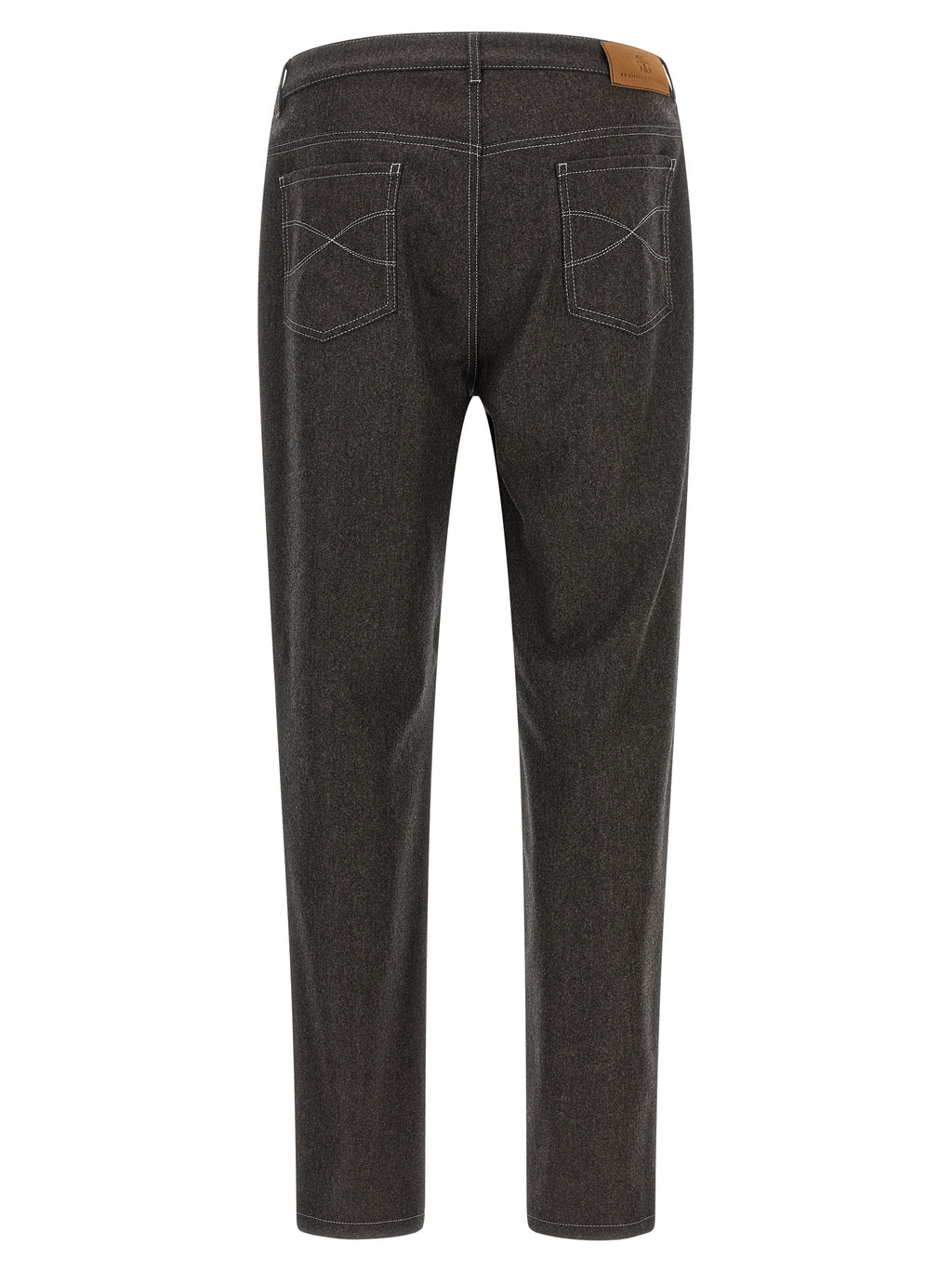 Brunello Cucinelli Grijze Casual Broek van Scheerwol