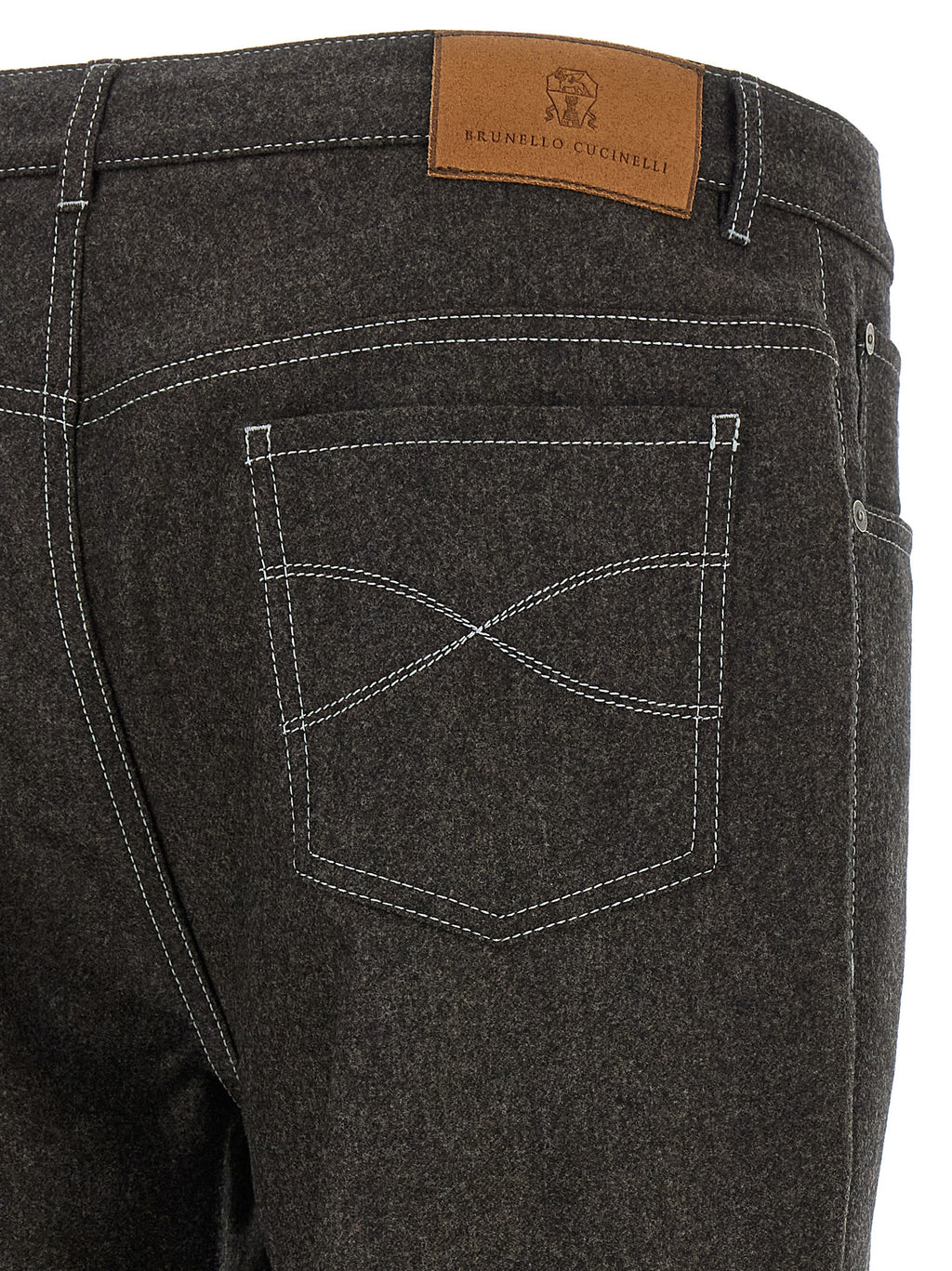 Brunello Cucinelli Grijze Casual Broek van Scheerwol