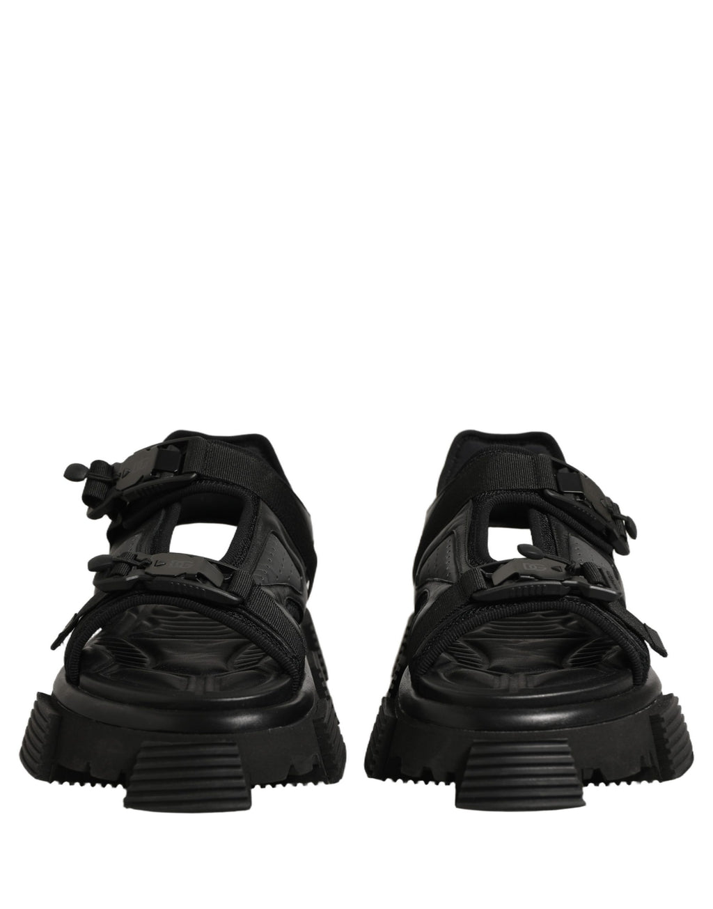Dolce & Gabbana Black Logo Detailed Men Chunky Sandals Shoes