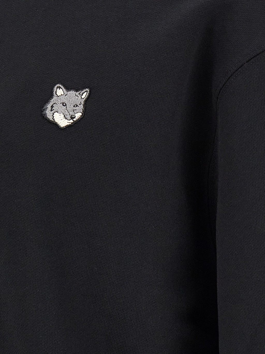 Maison Kitsuné Black Organic Cotton Sweatshirt