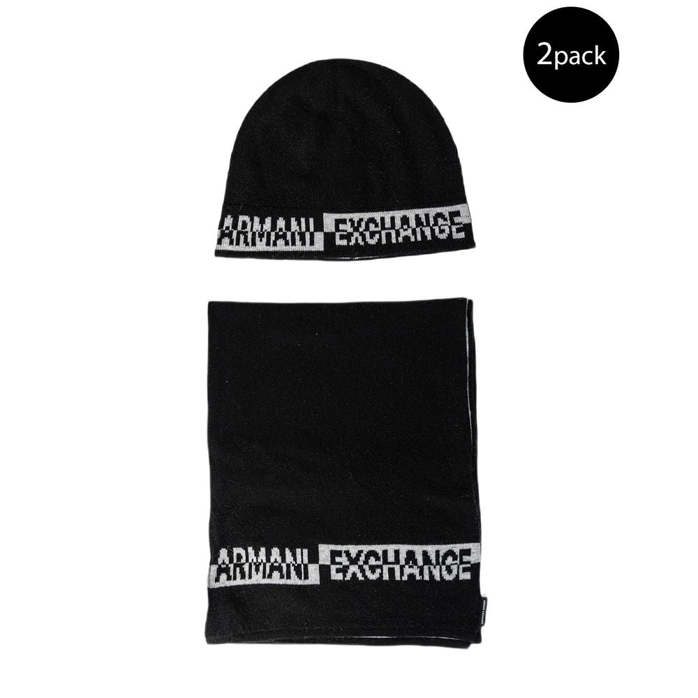 Armani Exchange Black Marabou Scarf