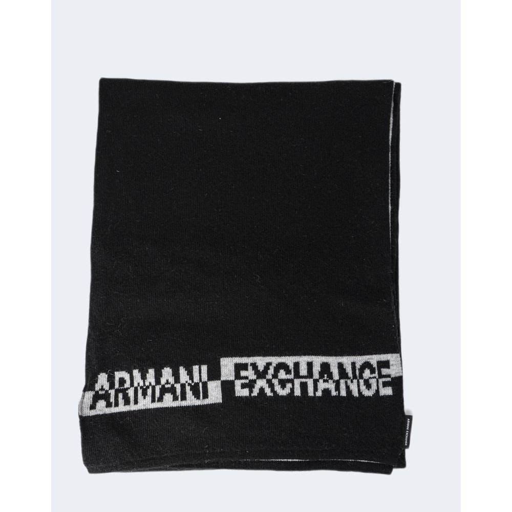 Armani Exchange Black Marabou Scarf