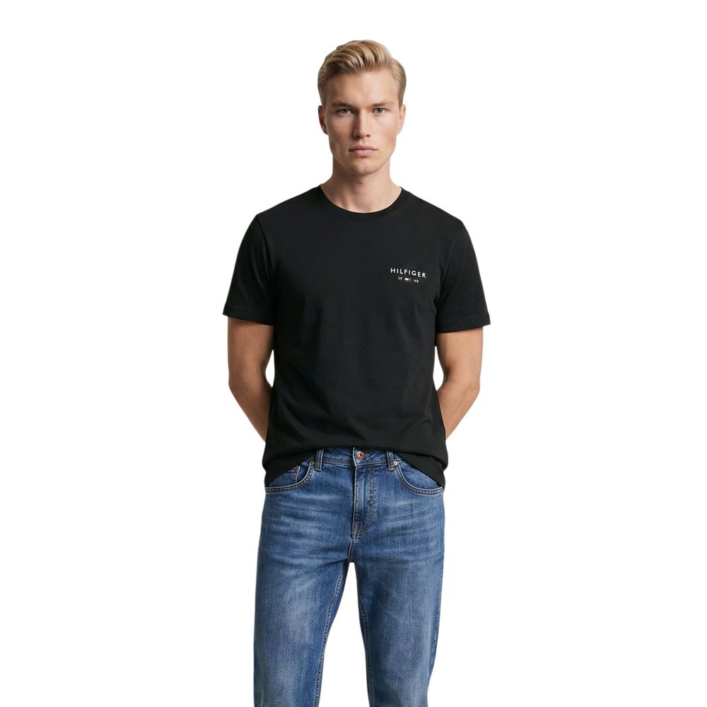 Tommy Hilfiger Jeans Black Cotton T-Shirt