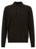 ZEGNA Brown Wool Polo Shirt