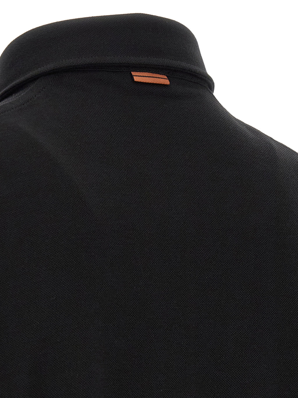 ZEGNA Black Cotton Polo Shirt