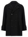 Ami Paris Black Virgin Wool Coat