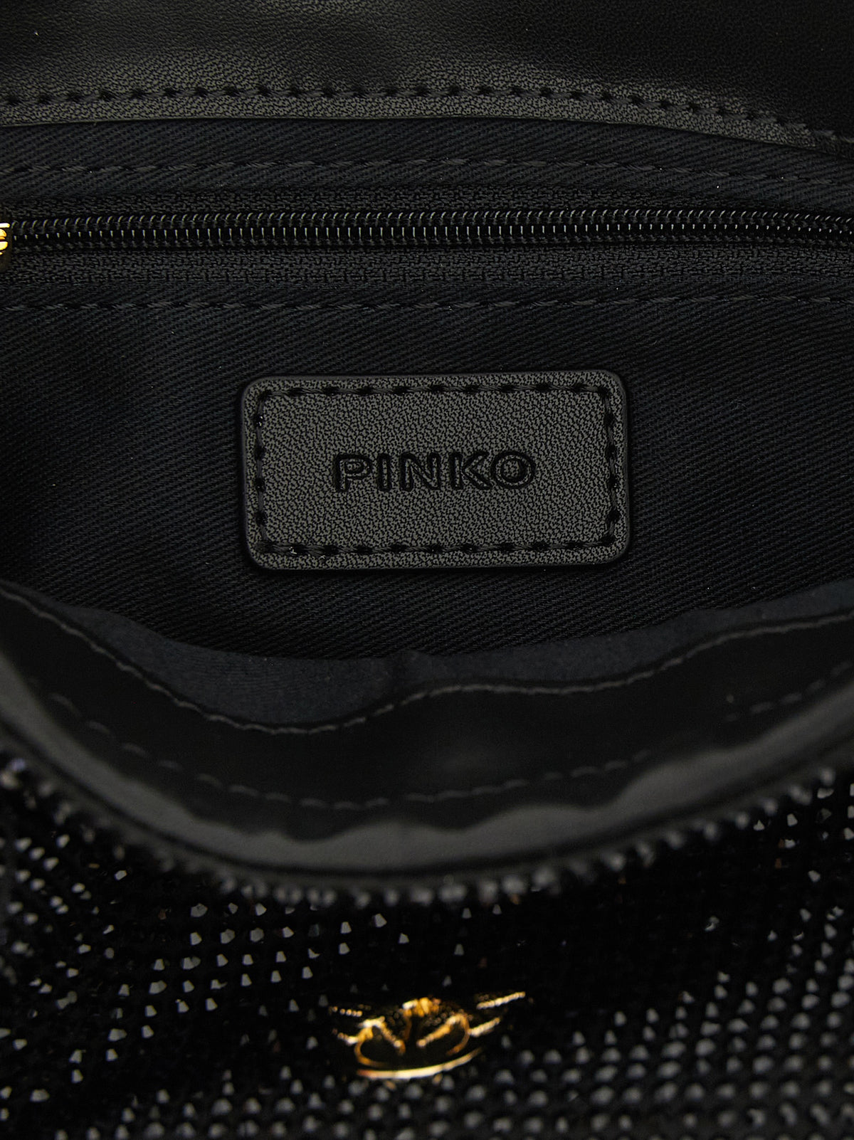 PINKO Black Polyethylene Clutch Bag