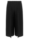 Issey Miyake Black Polyester Casual Pants