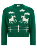 Moschino Bicolor Virgin Wool Cardigan