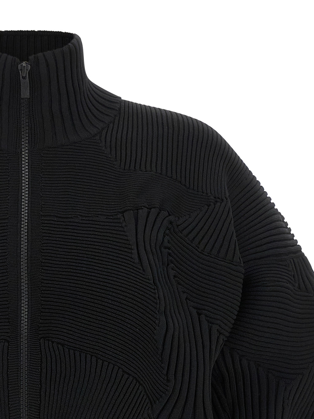 Issey Miyake Black Polyester Full-Length Jacket