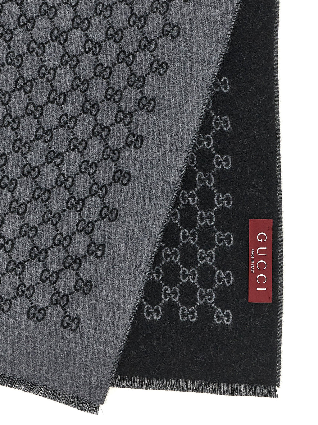 Gucci Gray Wool Scarf