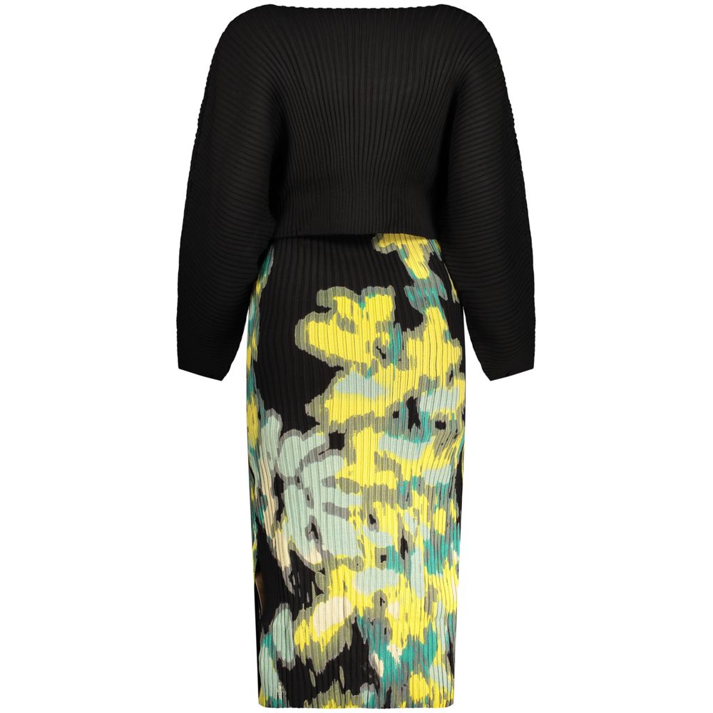 Desigual Black Polyester Casual Dress