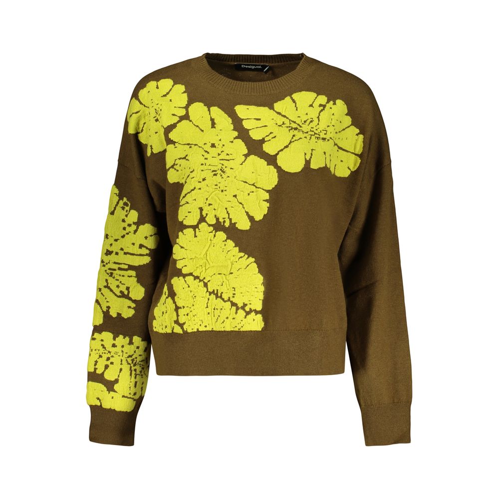 Desigual Green Wool Sweatshirt