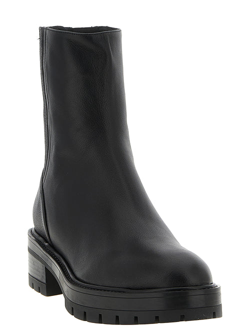 Aquazzura Black Calfskin Ankle Boots