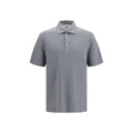 Brunello Cucinelli Gray Cotton Polo Shirt