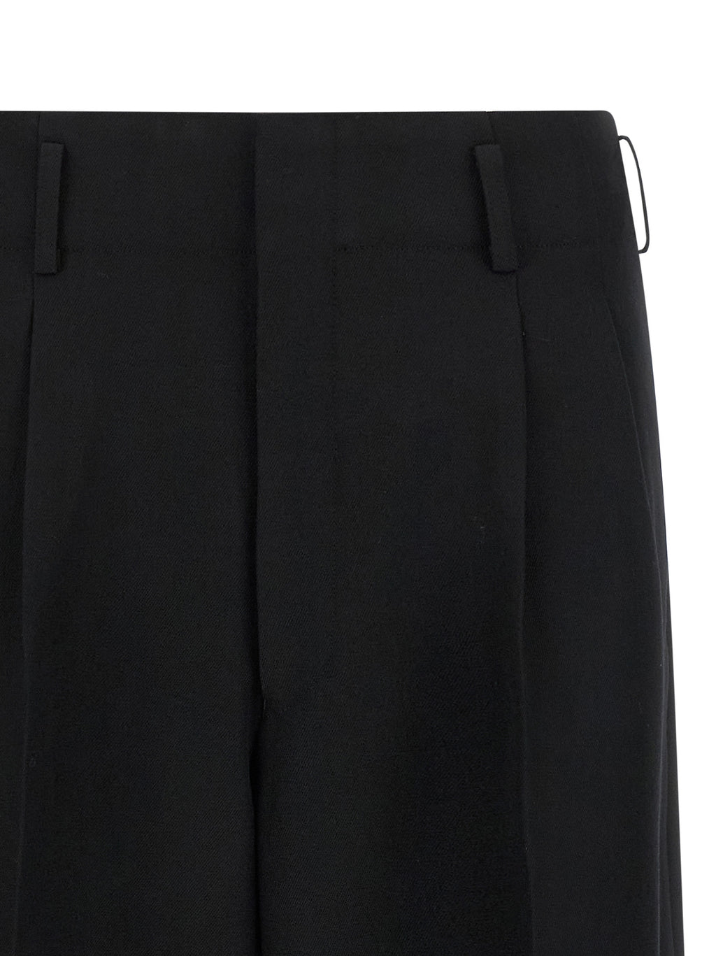 Comme Des Garçons Black Wool Cropped Pants