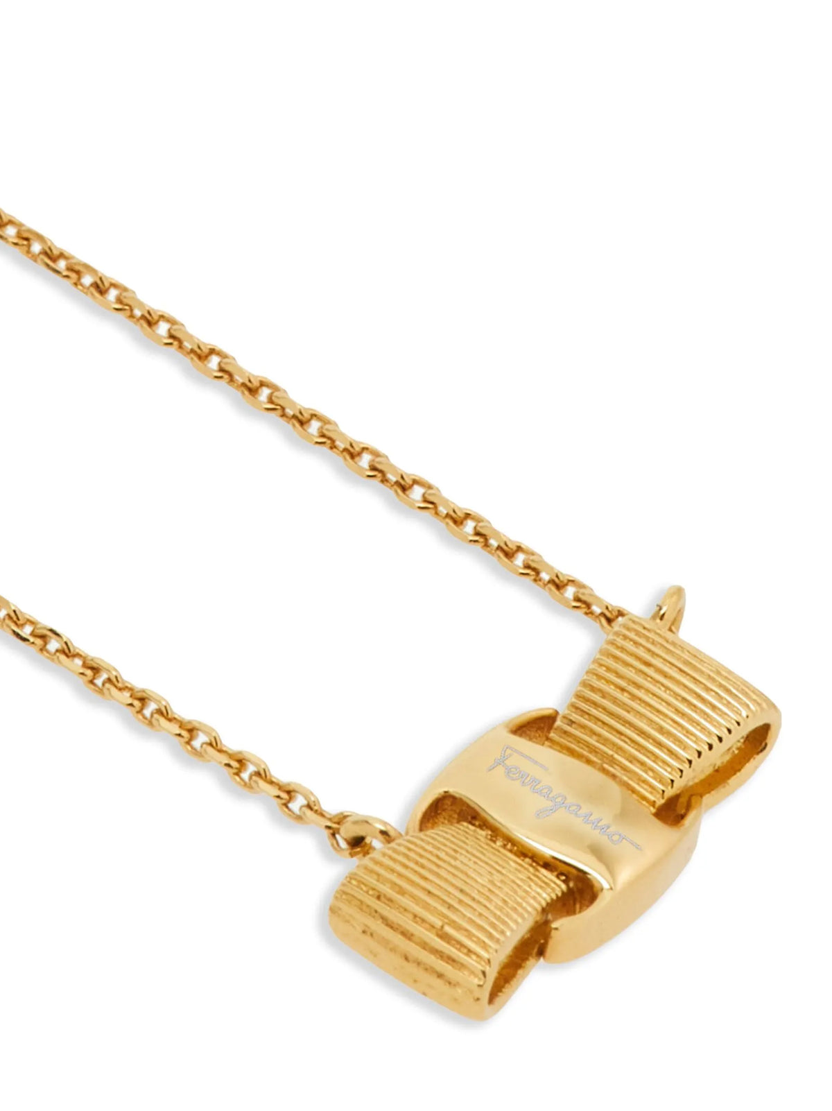 Ferragamo Gold Brass Necklace