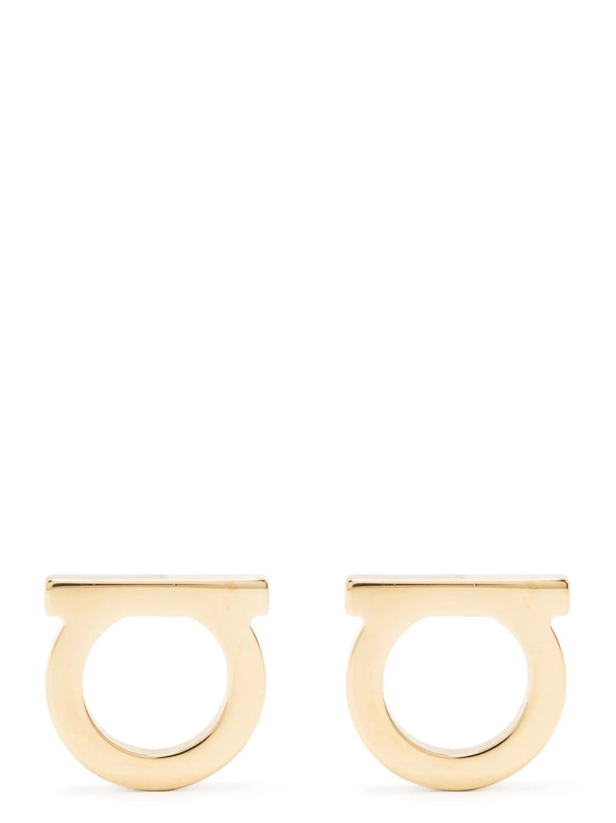 Ferragamo Gold Brass Earrings