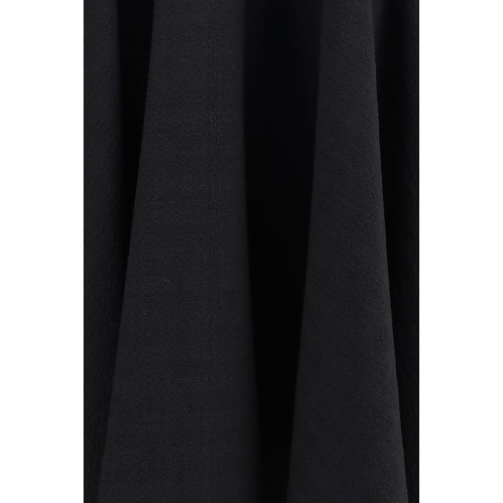 Lardini Black Wool Oves Aries Midi Skirt