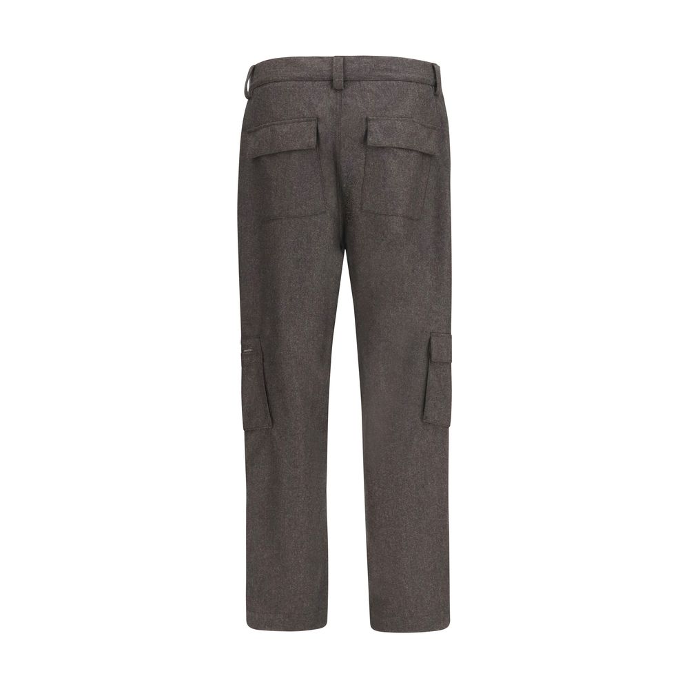 Brunello Cucinelli Brown Wool Oves Aries Cargo Pants