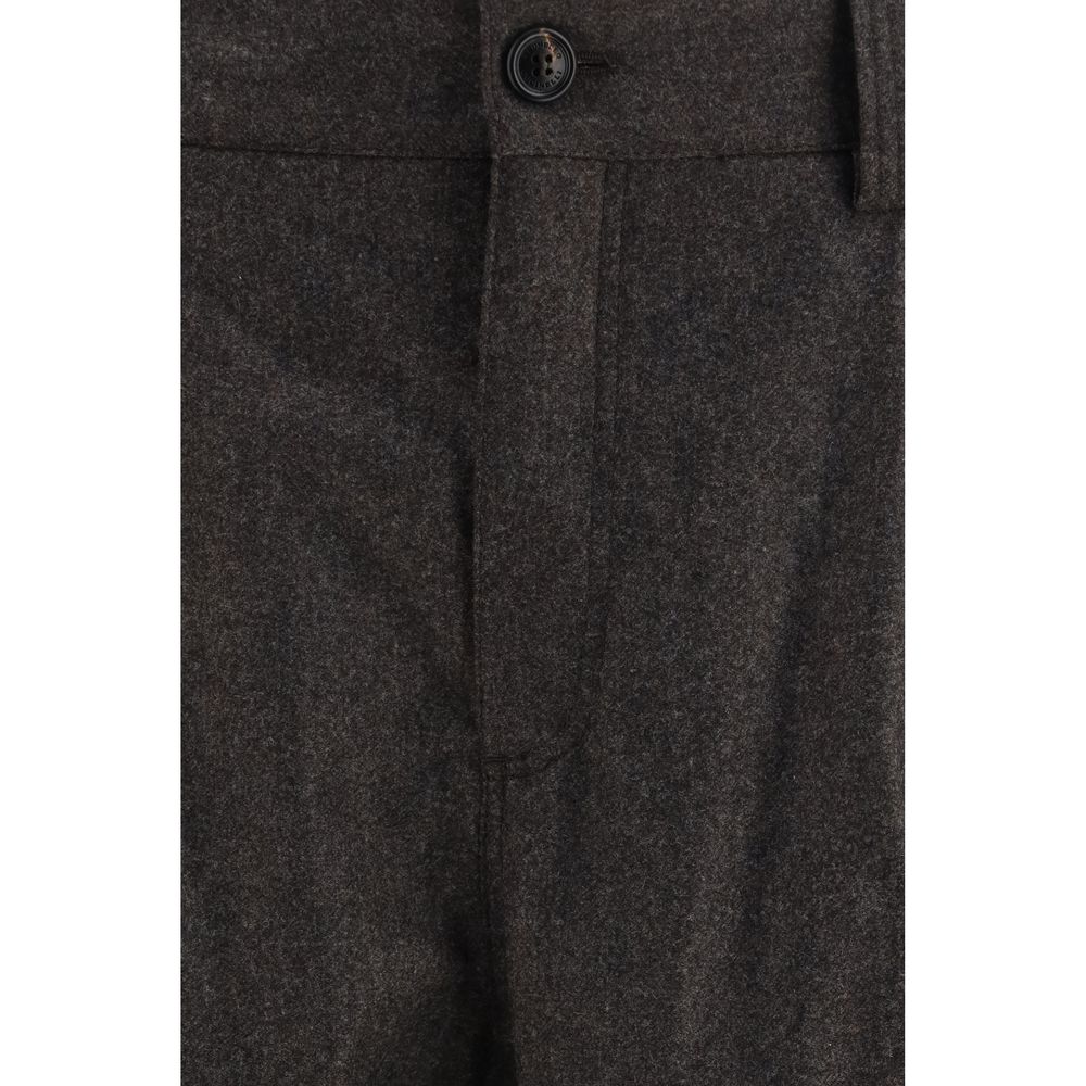Brunello Cucinelli Brown Wool Oves Aries Cargo Pants