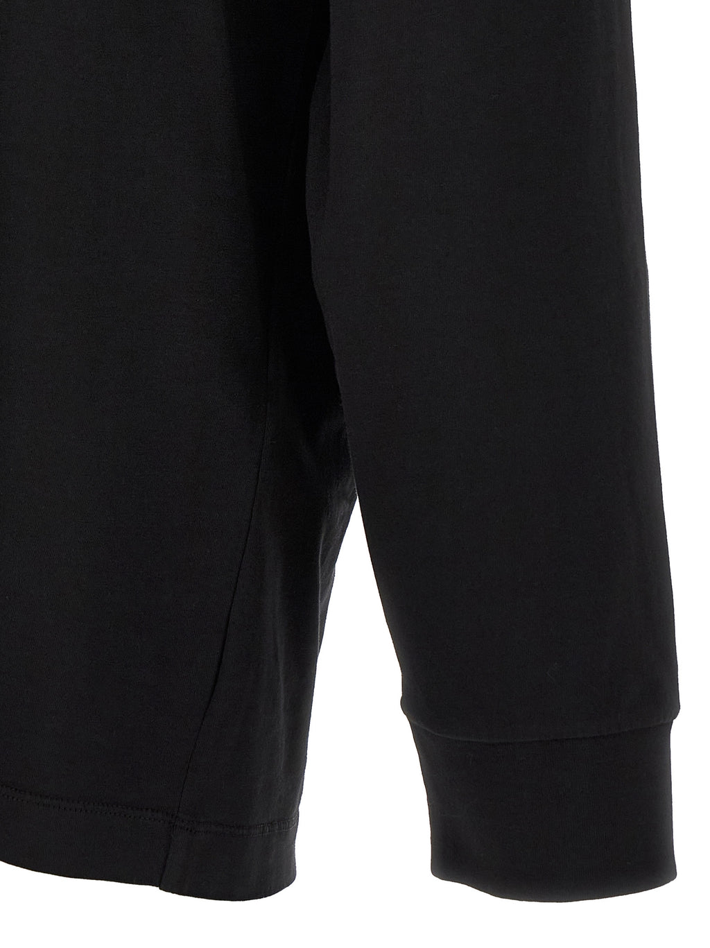 MM6 Maison Margiela Black Cotton Long Sleeve T-Shirt