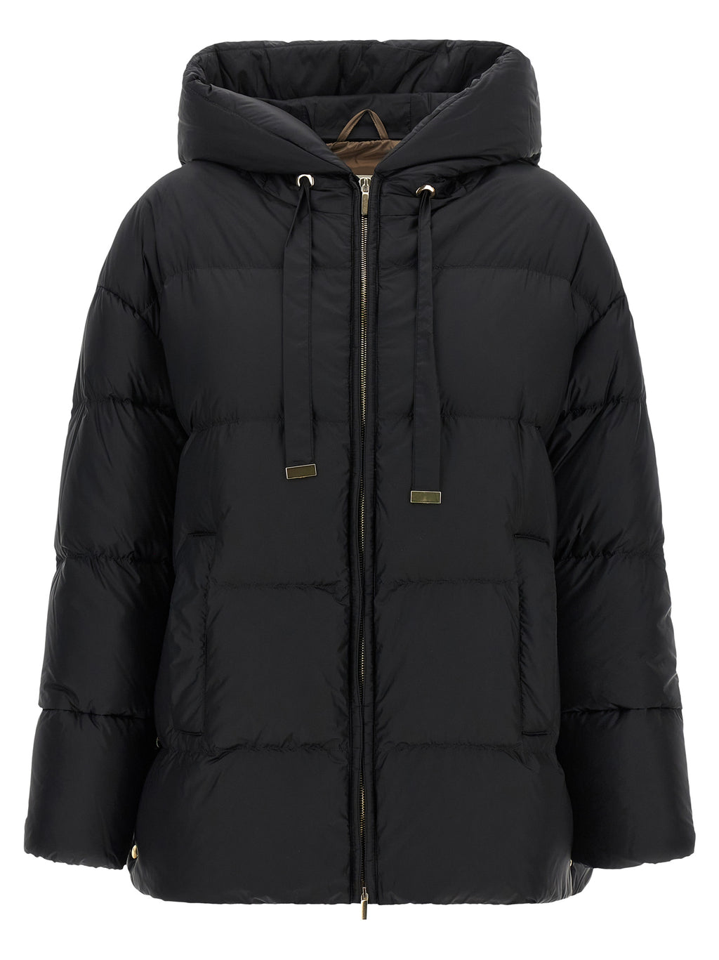 Max Mara Black Polyamide Full-Length Jacket