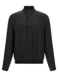 ZEGNA Black Satin Sweatshirt