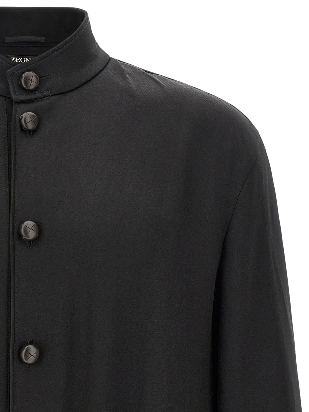 ZEGNA Black Satin Sweatshirt
