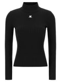 Courrèges Black Viscose Cardigan