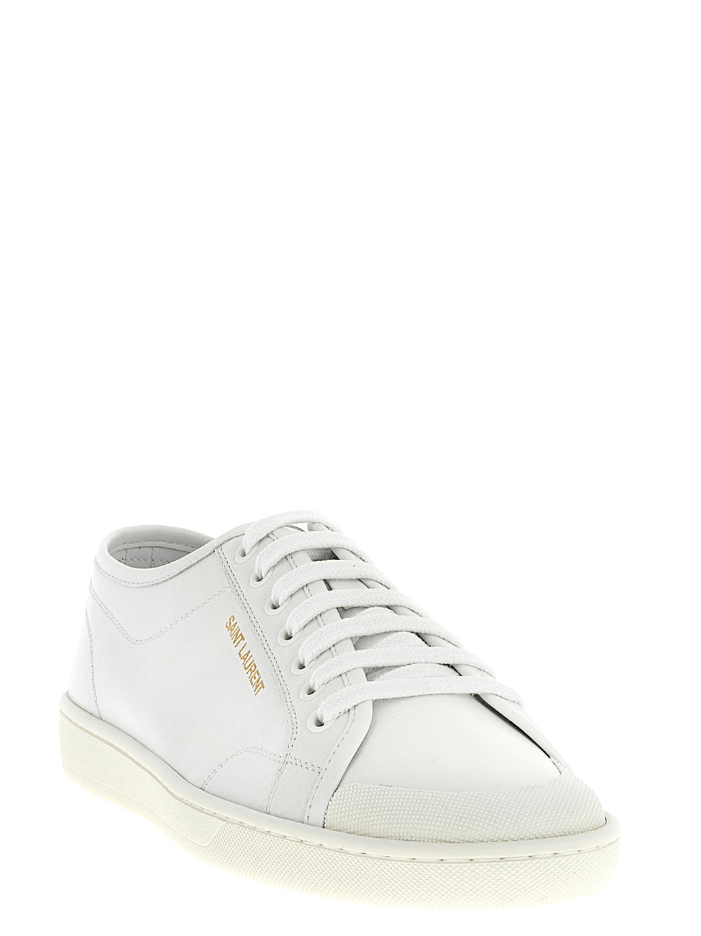 Saint Laurent White Calfskin Low Top Sneakers