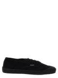 Saint Laurent Black Cotton Low Top Sneakers