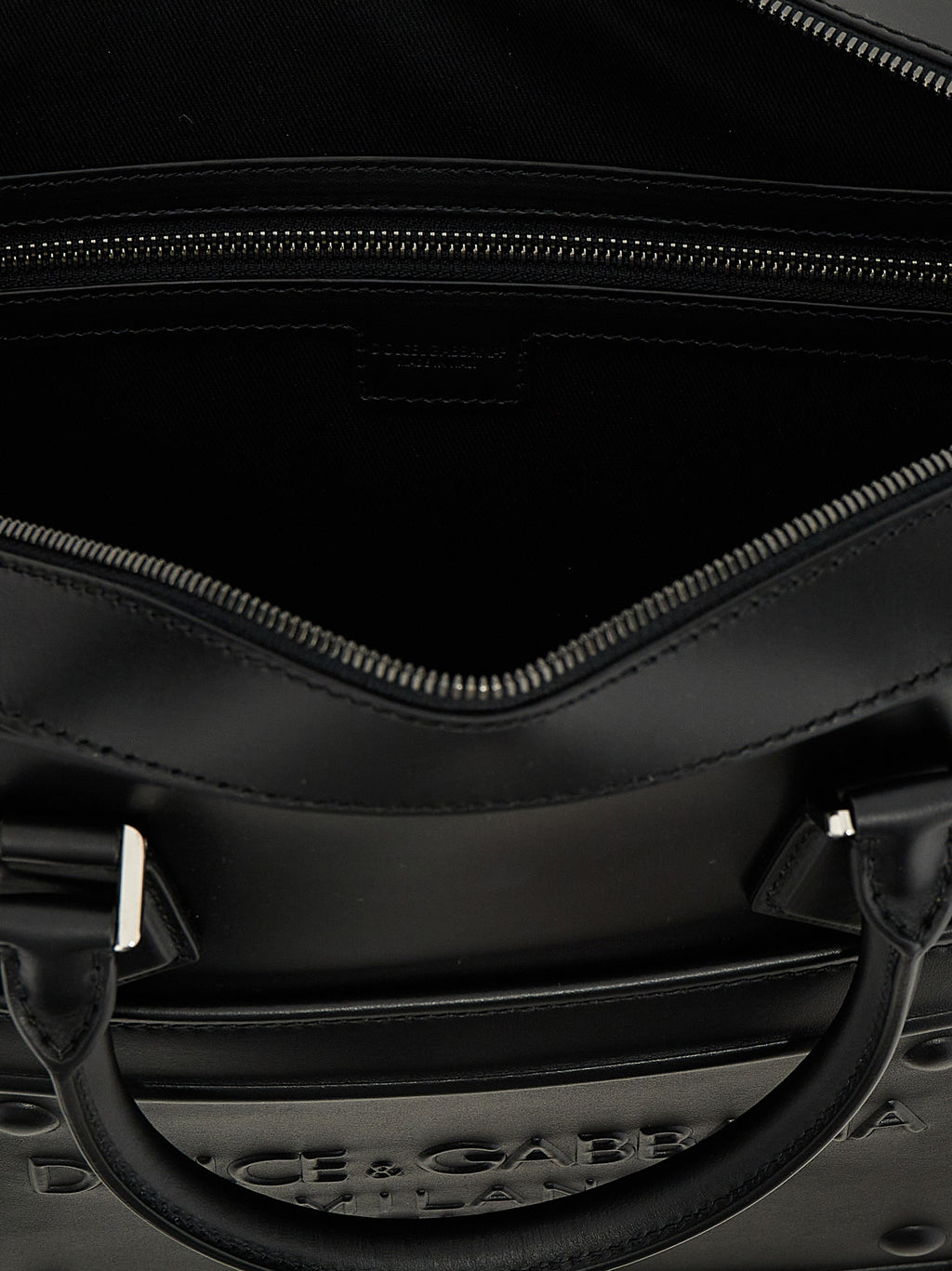 Dolce & Gabbana Black Lamb Leather Tote Bag