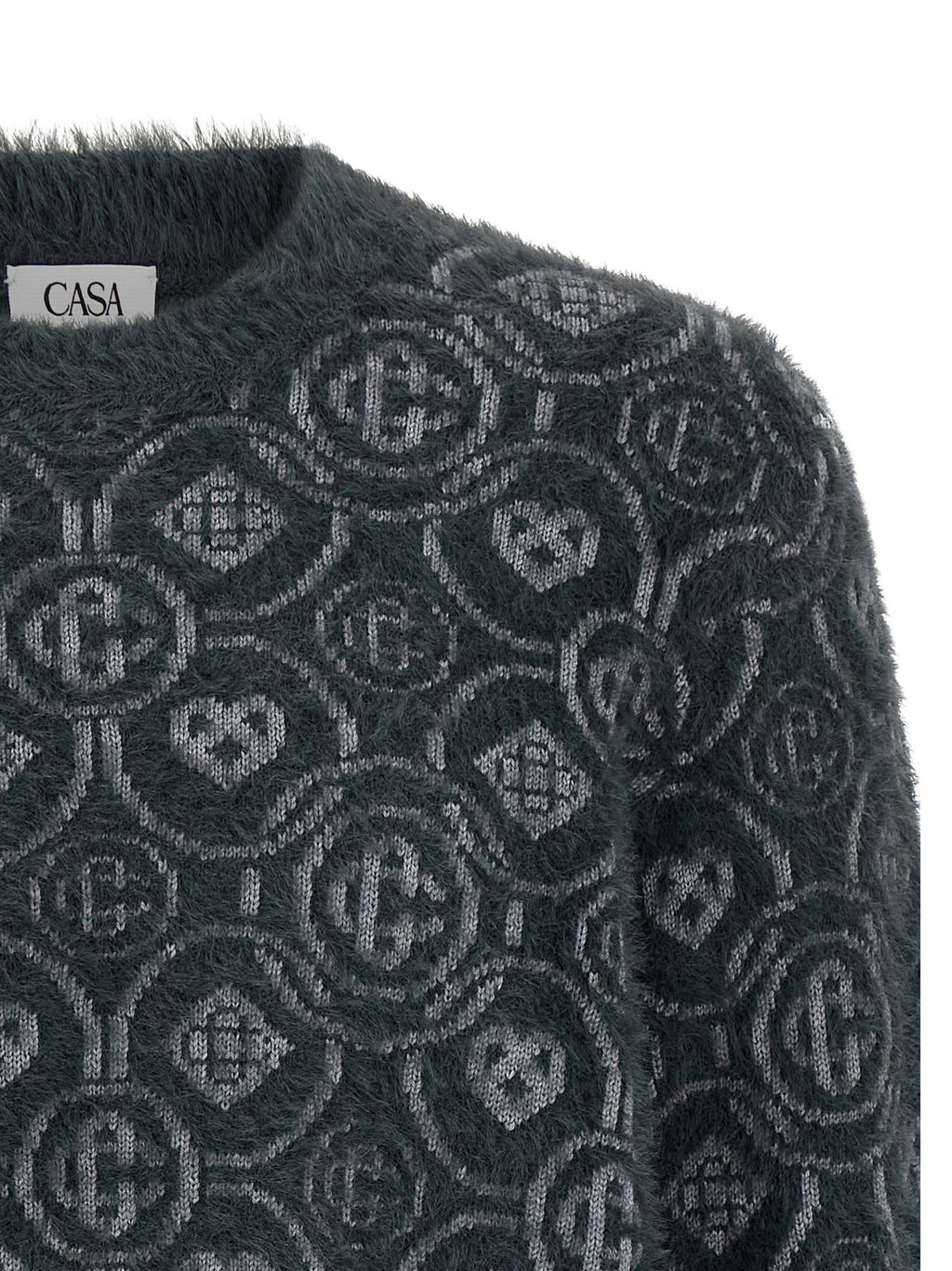 Casablanca Gray Wool Cardigan