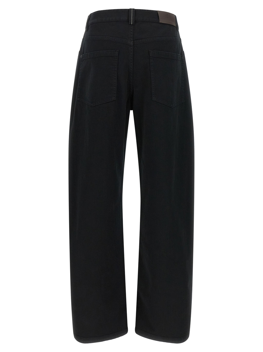 Brunello Cucinelli Black Cotton High-Waisted Jean