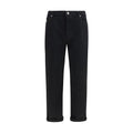 Brunello Cucinelli Black Cotton High-Waisted Jean