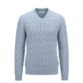 Malo Light Blue Wool Men Sweater