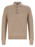 ZEGNA Beige Cashmere Polo Shirt