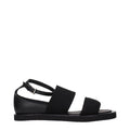 Max Mara Black Fabric Flat Sandals