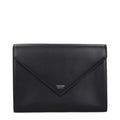 Ferragamo Black Leather Clutch Bag