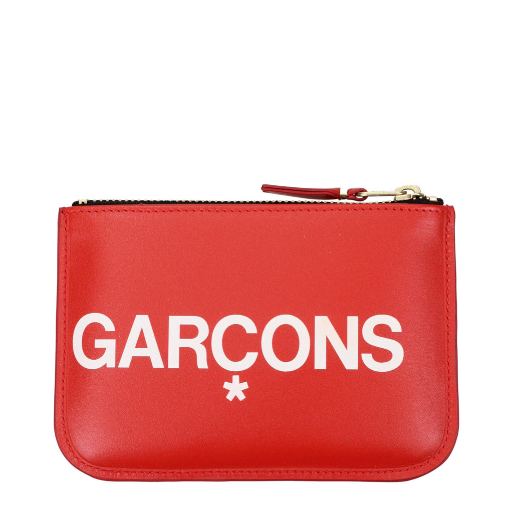 Comme Des Garçons Red Leather Cardholder